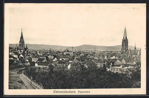 AK Kaiserslautern, Panorama mit Kirchtürmen