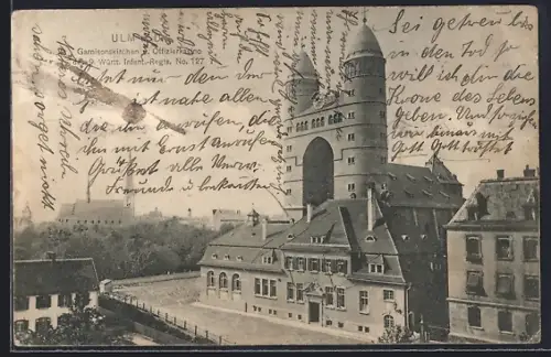 AK Ulm a. D., Garnisonskirchen und Offizierskasino