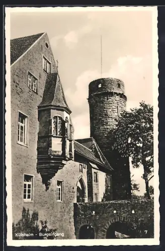 AK Külsheim / Baden, Partie am Burgeingang