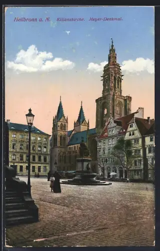AK Heilbronn a. N., Kilianskirche, Meyer-Denkmal