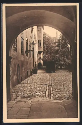 AK Jena, Hof im Hause der Jenaischen Zeitung