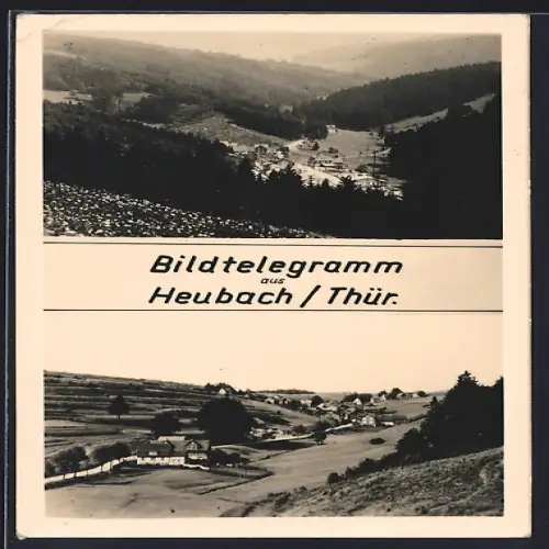 AK Heubach /Thür., Ortsansichten mit Talpanorama