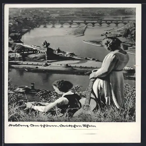 AK Koblenz, Blick auf das Deutsche Eck
