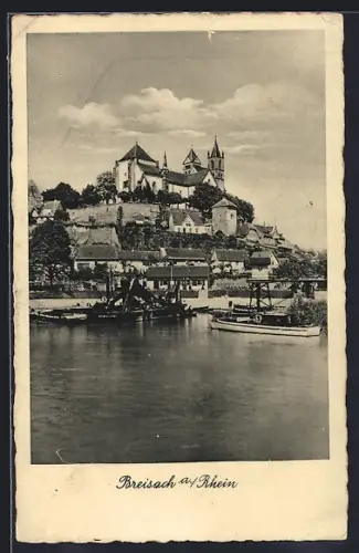 AK Breisach, Blick über den Rhein auf das Schloss