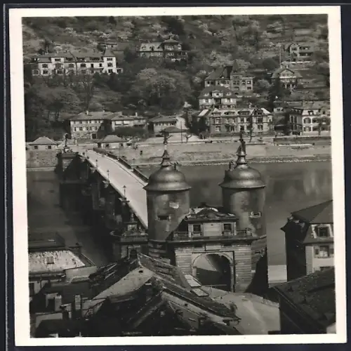 AK Heidelberg / Neckar, Blick auf alte Brücke u. Ziegelhäuser in der Landstrasse