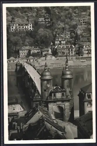 AK Heidelberg / Neckar, Blick auf alte Brücke u. Ziegelhäuser in der Landstrasse