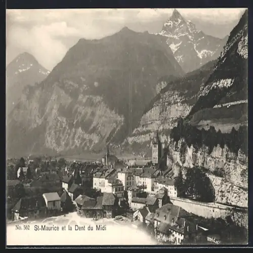 AK St-Maurice, Panorama et la Dent du Midi