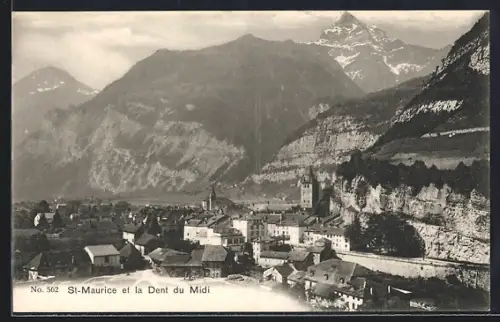 AK St-Maurice, Panorama et la Dent du Midi