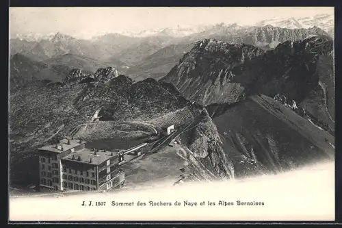 AK Rochers de Naye, Sommet et les Alpes Bernoises
