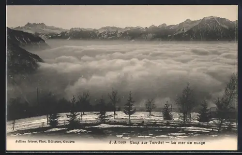 AK Caux-sur-Territet, La mer de nuage