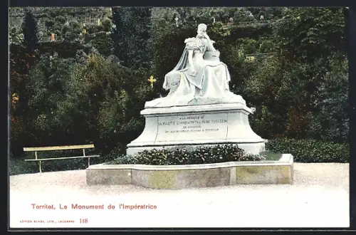 AK Territet, Le Monument de l`Impératrice