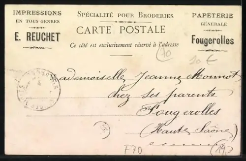 AK Vitrey, Rue du Centre, Hôtel