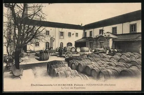 AK Fougerolles /Hte-Saône, Établissements Lemercier Frères, La Cour des Expéditions