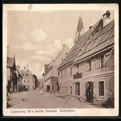 AK Langenwang /Steiermark, Stehrer Gasthof in der Reichs-Strasse