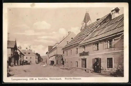 AK Langenwang /Steiermark, Stehrer Gasthof in der Reichs-Strasse