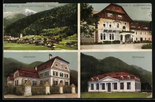 AK Kallwang, Ritter v. Guttmann'sches Schloss, Schulhaus, Reitschule