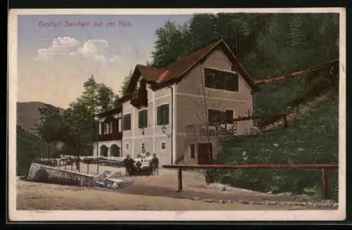 AK Semriach, Gasthof Sandwirt auf der Höh am Waldesrand