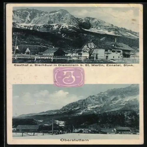 AK St. Martin im Ennstal, Diemmlern, Gasthof zum Bierhäusl, Oberstuttern