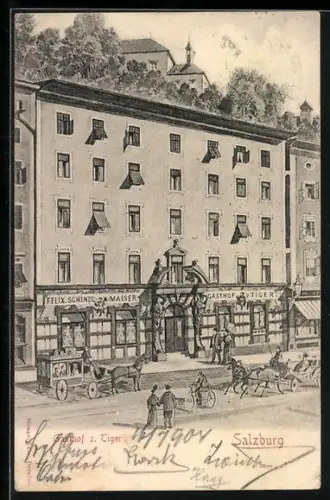 AK Salzburg, Gasthof z. Tiger v. Felix Schindl