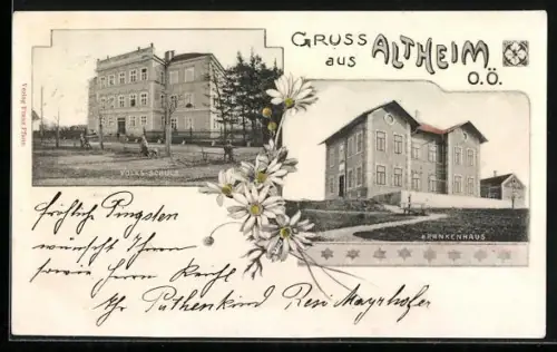AK Altheim, Volks-Schule, Krankenhaus