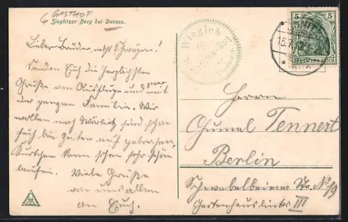 AK Dessau, Gasthaus Sie Berg