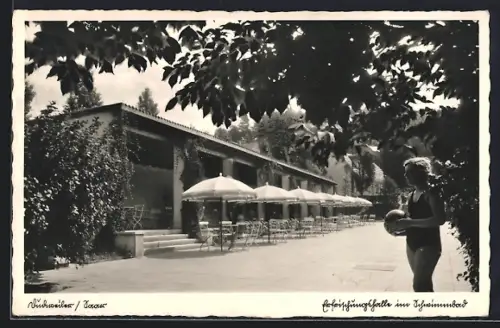 AK Dudweiler /Saar, Erfrischungshalle im Schwimmbad