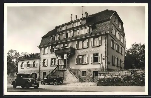 AK Unterdielbach i. Odenwald, Gasthof u. Pension z. Wolfsschlucht, Bes. Peter Henrich