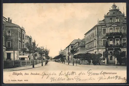 AK Mügeln /Dresden, Gasthaus in der Albertstrasse