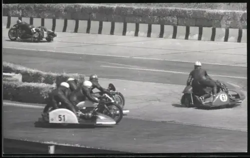 Fotografie Ansicht Berlin, Motorrad BMW beim AVUS Motorrad-Rennen / Seitenwagenrennen