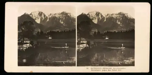 Stereo-Fotografie NPG, Ansicht Berchtesgaden, Böckelweier gegen den Hohen Göll