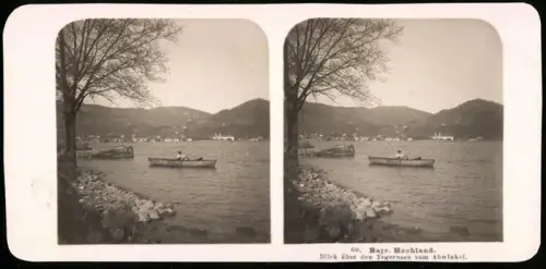 Stereo-Fotografie NPG, Ansicht Abwinkel / Tegernsee, Blick über den See