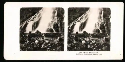 Stereo-Fotografie NPG, Ansicht Zillhausen, der Zollinger Wasserfall