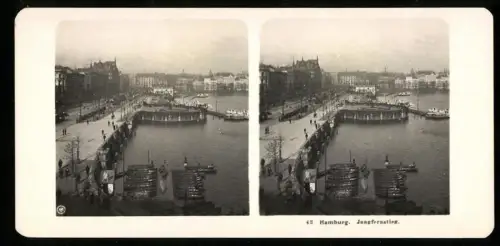 Stereo-Fotografie NPG, Ansicht Hamburg, Blick nach dem Jungfernstieg