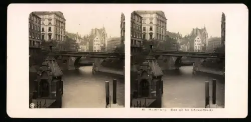 Stereo-Fotografie NPG, Ansicht Hamburg, Blick von der Schleusenbrücke