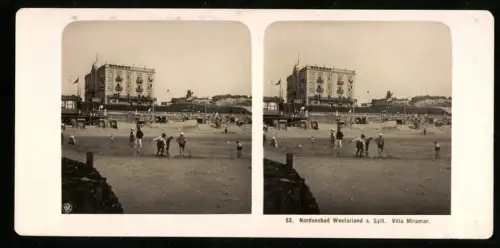 Stereo-Fotografie NPG, Ansicht Westerland, Blick nach der Villa Miramar