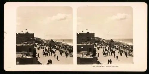 Stereo-Fotografie NPG, Ansicht Westerland, Blick entlang der Strandpromenade