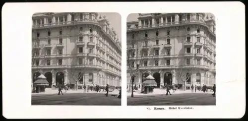 Stereo-Fotografie NPG, Ansicht Roma, Hotel Excelsior