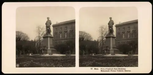 Stereo-Fotografie NPG, Ansicht Metz, Prinz-Friedrich-Karl-Denkmal