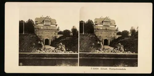 Stereo-Fotografie NPG, Ansicht Lübeck, Blick nach der Navigationsschule
