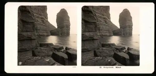 Stereo-Fotografie NPG, Ansicht Helgoland, Blick nach dem Mönch
