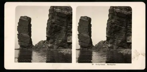 Stereo-Fotografie NPG, Ansicht Helgoland, Blick nach der Nordspitze mit Lange Anne