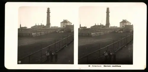 Stereo-Fotografie NPG, Ansicht Helgoland, der Leuchtturm auf dem Oberland