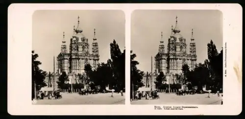 Stereo-Fotografie NPG, Ansicht Kiew, die Andreas Kirche im Baugerüst