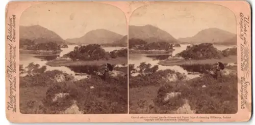 Stereo-Fotografie Underwood & Underwood, New York, Ansicht Killarney, Blick auf die Inseln und der Obere-See