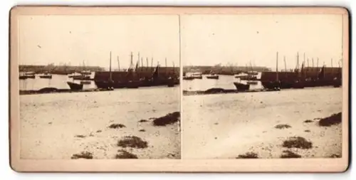 Stereo-Fotografie unbekannter Fotograf, Ansicht Quiberon, Blick auf den Hafen