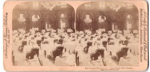 Stereo-Fotografie Strohmeyer & Nyman, New York, Ansicht Paris, Innenansicht des Grand Hotel