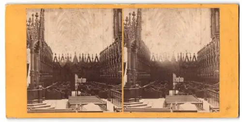 Stereo-Fotografie G. W. Wilson, Aberdeen, Ansicht Winchester, Winchester Cathedral, the Choir from High Altar