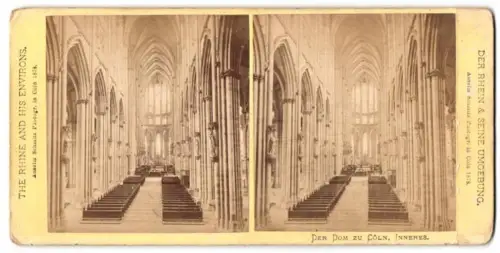 Stereo-Fotografie Anselm Schmitz, Cöln, Ansicht Köln a. Rh., Innenansicht des Kölner Dom