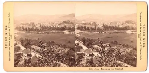 Stereo-Fotografie Sophus Williams, Berlin, Ansicht Jena, Panorama von Dorndorf