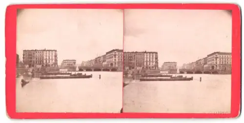 Stereo-Fotografie unbekannter Fotograf, Ansicht Hamburg, Blick nach dem Resendamm